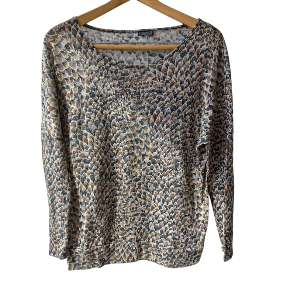 Clientele Patterned Women's Long Sleeve Top